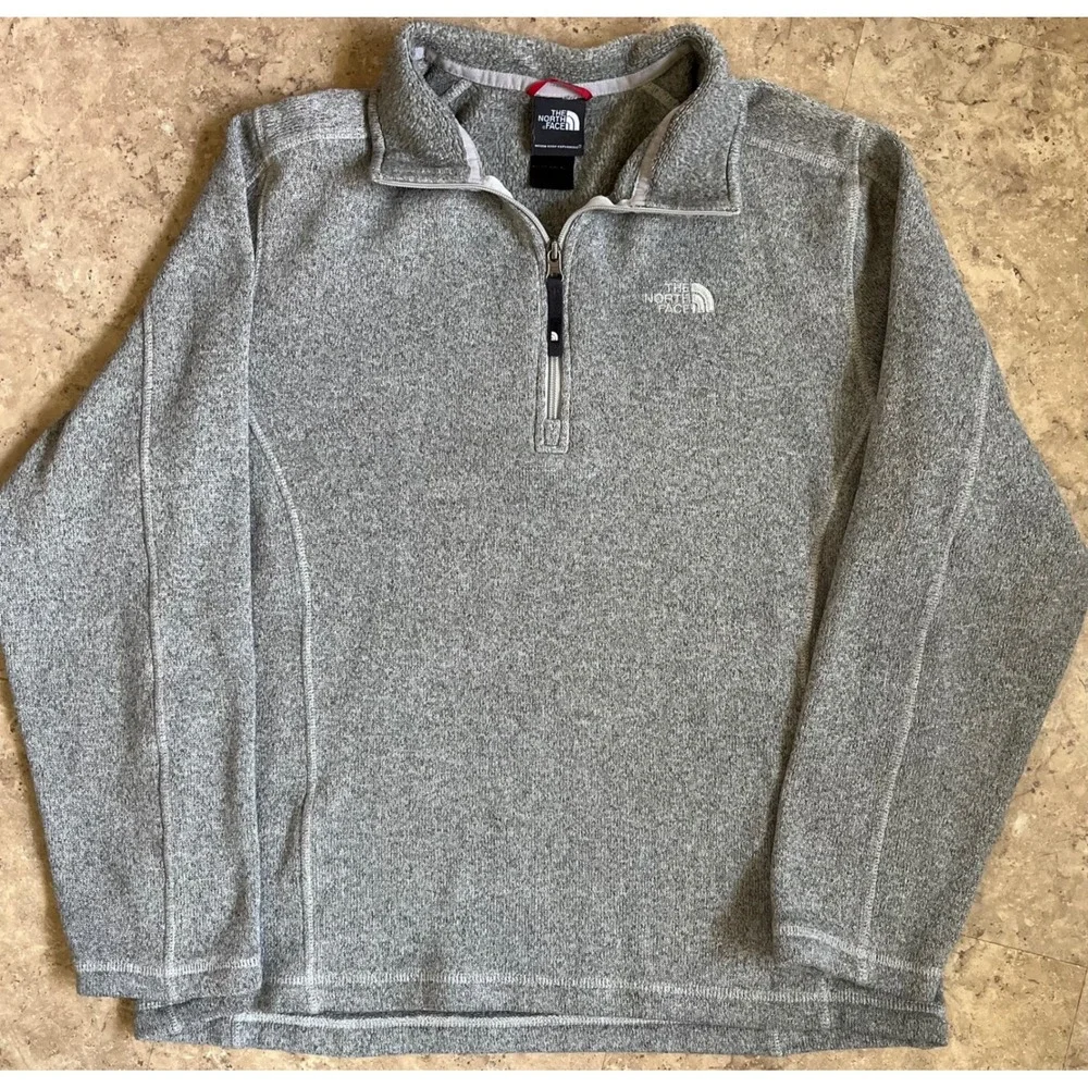 The‎ North Face Gordon Lyons 1/4 Zip Fleece Pullover Mens Medium Heather Grey